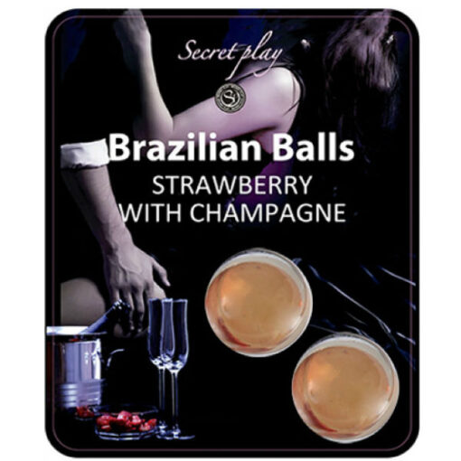 SECRETPLAY – SET 2 BRAZILIAN BALLS FRESAS CON CAVA - intimamenities.com