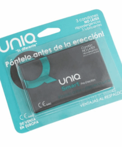UNIQ – SMART PRESERVATIVOS PRE-ERECCIÓN SIN LATEX 3 UNIDADES - intimamenities.com