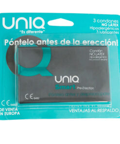 UNIQ – SMART PRESERVATIVOS PRE-ERECCIÓN SIN LATEX 3 UNIDADES - intimamenities.com