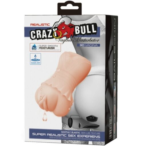 CRAZY BULL – MASTURBADOR WATER SKIN VAGINA CON BALAS VIBRADORAS - intimamenities.com