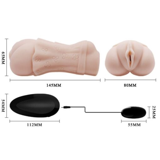 CRAZY BULL – MASTURBADOR WATER SKIN VAGINA CON BALA VIBRADORA 2 - intimamenities.com