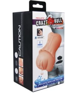 CRAZY BULL – MASTURBADOR WATER SKIN VAGINA CON BALA VIBRADORA 2 - intimamenities.com