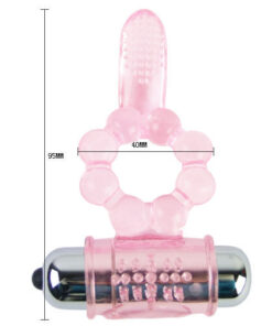 BAILE – ANILLO SILICONA 10 RITMOS LENGUA CON VIBRACIÓN ROSA - intimamenities.com