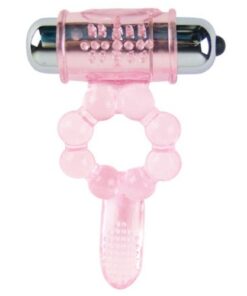 BAILE – ANILLO SILICONA 10 RITMOS LENGUA CON VIBRACIÓN ROSA - intimamenities.com