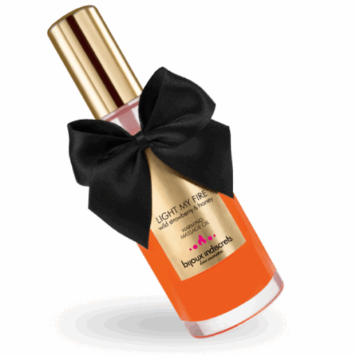 BIJOUX – ACEITE MASAJE EFECTO CALOR AROMA FRESA - intimamenities.com