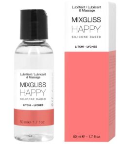 MIXGLISS – HAPPY LUBRICANTE SILICONA LITCHI 50 ML - intimamenities.com