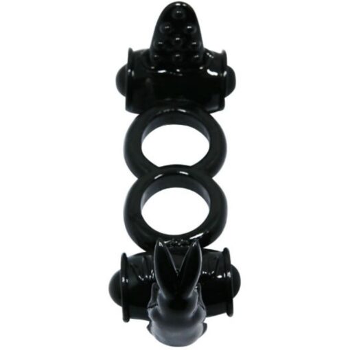 BAILE – SWEET RING ANILLO DOBLE CON RABBIT DOBLE - intimamenities.com
