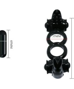 BAILE – SWEET RING ANILLO DOBLE CON RABBIT DOBLE - intimamenities.com