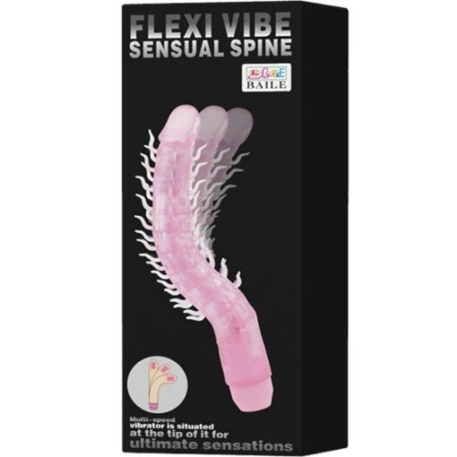 BAILE – FLEXI VIBE SENSUAL SPINE BENDABLE VIBRATING DILDO LILA 23.5 CM - intimamenities.com