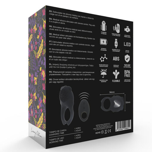 MIA  – COLOSSEO ANILLO CONTROL REMOTO NEGRO - intimamenities.com
