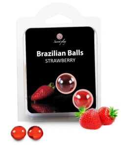 SECRETPLAY – BRAZILIAN BALLS FRESAS SET 2 BOLAS - intimamenities.com
