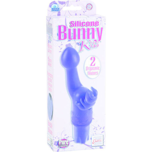 CALEXOTICS – SILICONE CONEJITO VIBRADOR KISS LILA - intimamenities.com