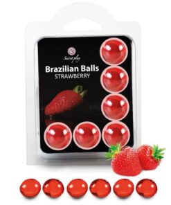 SECRETPLAY – SET 6 BRAZILIAN BALLS FRESA - intimamenities.com