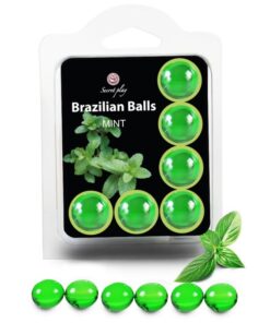 SECRETPLAY – SET 6 BRAZILIANS BALLS MENTA - intimamenities.com