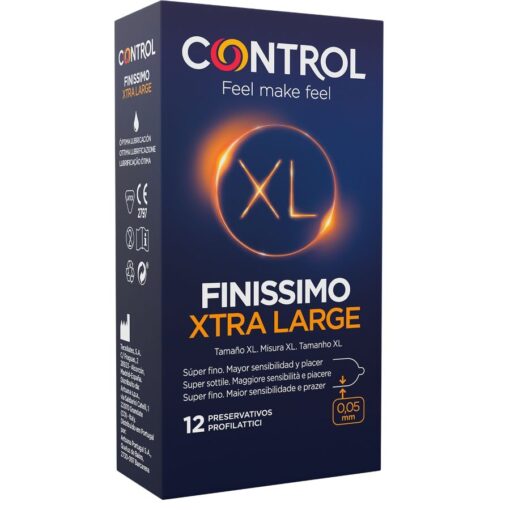 CONTROL – FINISSIMO XL PRESERVATIVOS 12 UNIDADES - intimamenities.com
