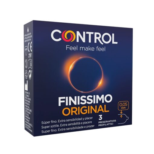 CONTROL – FINISSIMO PRESERVATIVOS 3 UNIDADES - intimamenities.com