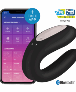 SATISFYER – DOUBLE JOY CON APP ORO NEGRO - intimamenities.com