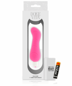 DOLCE VITA – G-SPOT VIBRADOR SILICONA ROSA - intimamenities.com