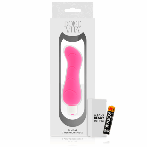 DOLCE VITA – G-SPOT VIBRADOR SILICONA ROSA - intimamenities.com