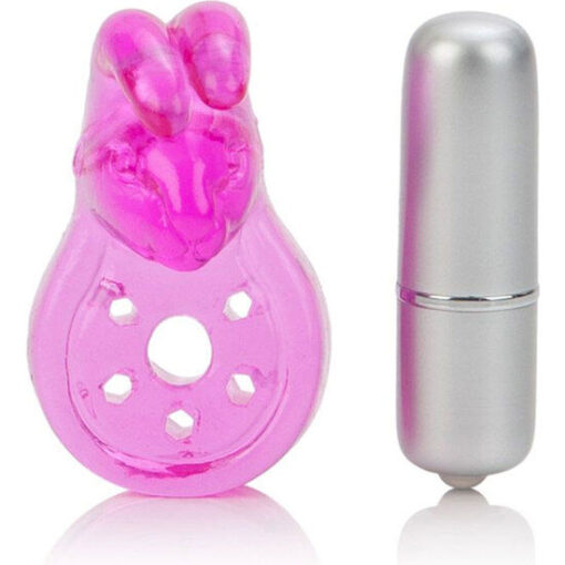 CALEXOTICS – MICRO VIBE AROUSER BUNNY ANILLO VIBRADOR ROSA - intimamenities.com