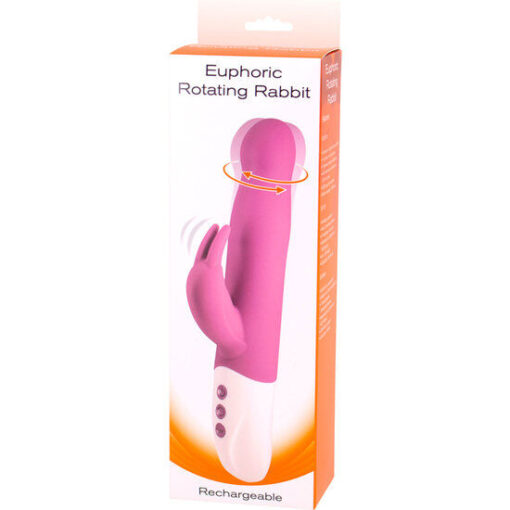 SEVEN CREATIONS – EUPHORIC VIBRADOR CONEJITO CON ROTACIÓN LILA - intimamenities.com