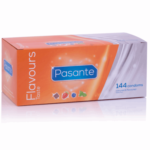 PASANTE – PRESERVATIVOS SABORES 144 UNIDADES - intimamenities.com