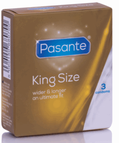 PASANTE – PRESERVATIVOS KING MS LARGOS Y ANCHOS 3 UNIDADES - intimamenities.com