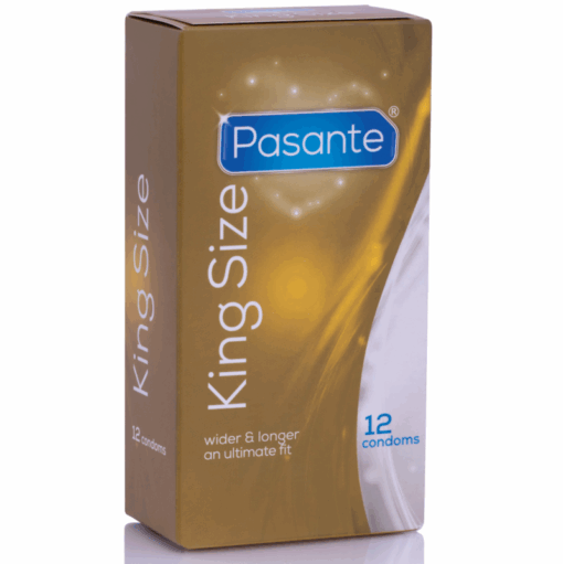 PASANTE – PRESERVATIVOS KING MS LARGOS Y ANCHOS 12 UNIDADES - intimamenities.com