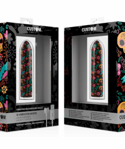 CUSTOM BULLETS – BALA RECARGABLE SKULL 10 INTENSIDADES - intimamenities.com