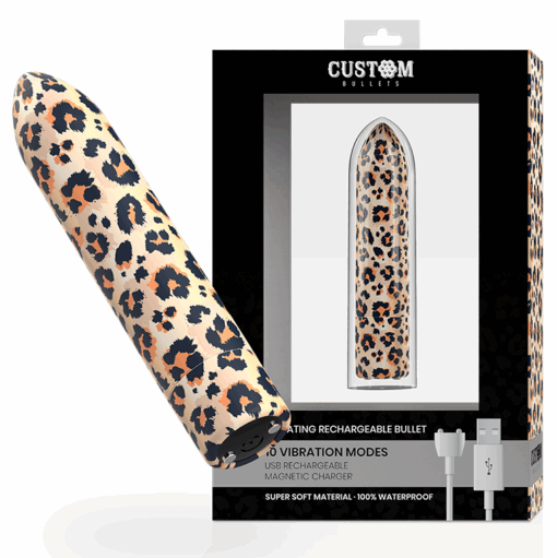 CUSTOM BULLETS – BALA RECARGABLE LEOPARD 10 INTENSIDADES - intimamenities.com