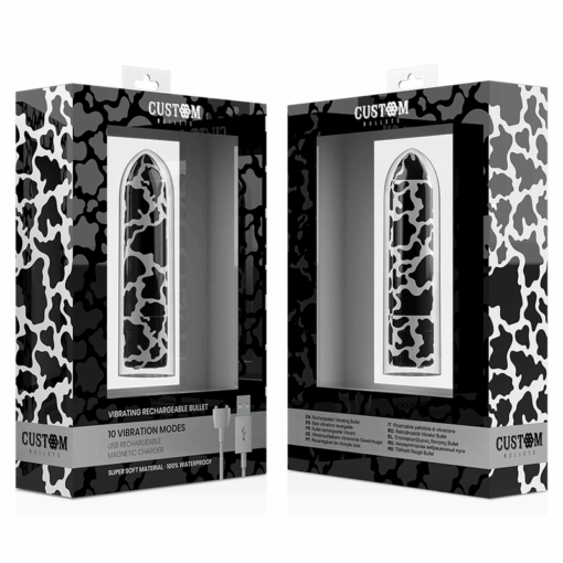 CUSTOM BULLETS – BALA RECARGABLE COW 10 INTENSIDADES - intimamenities.com