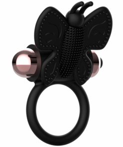 COQUETTE CHIC DESIRE – COCK RING BUTTERFLY ANILLO VIBRADOR NEGRO / GOLD - intimamenities.com