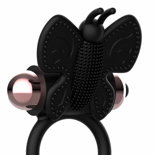 COQUETTE CHIC DESIRE – COCK RING BUTTERFLY ANILLO VIBRADOR NEGRO / GOLD - intimamenities.com