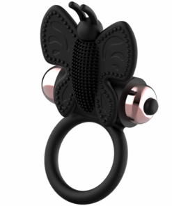 COQUETTE CHIC DESIRE – COCK RING BUTTERFLY ANILLO VIBRADOR NEGRO / GOLD - intimamenities.com