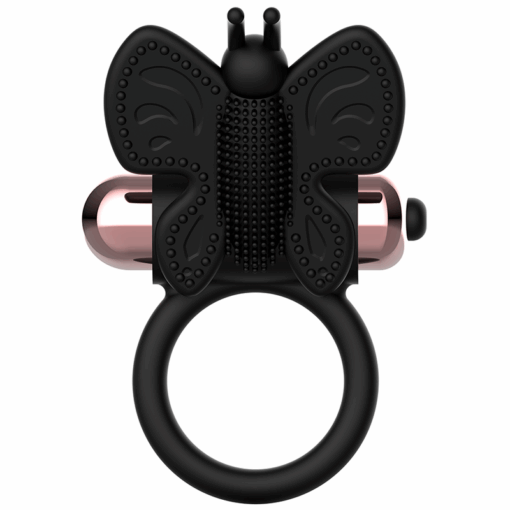 COQUETTE CHIC DESIRE – COCK RING BUTTERFLY ANILLO VIBRADOR NEGRO / GOLD - intimamenities.com