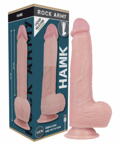 ROCKARMY – HAWK REALÍSTICO ROTADOR Y VIBRADOR 22 CM -O- 4.6 CM - intimamenities.com