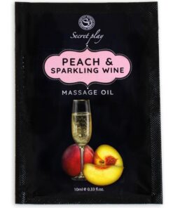 SECRETPLAY – MONODOSIS ACEITE MASAJE MELOCOTÓN Y CAVA 10 ML - intimamenities.com