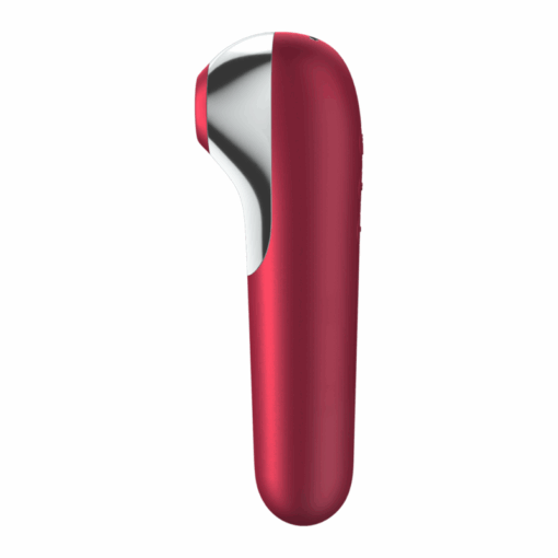 SATISFYER – DUAL LOVE VIBRADOR Y SUCCIONADOR CON AIRE PULSADO ROJO - intimamenities.com