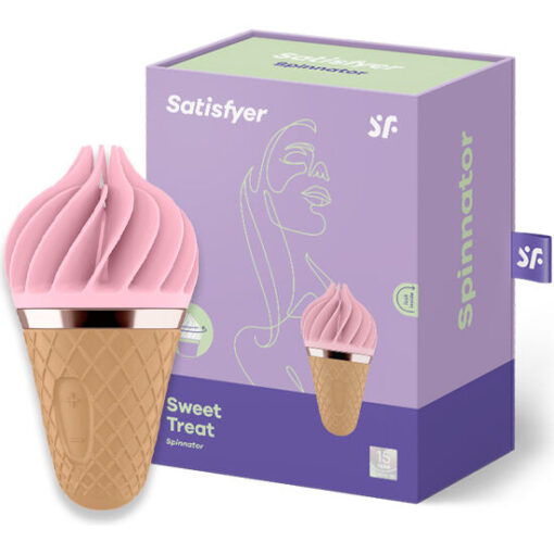 SATISFYER – SWEET TREAT SPINNATOR MARRÓN & ROSA - intimamenities.com