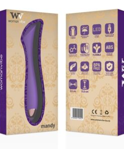 WOMANVIBE – MANDY VIBRADOR RECARGABLE SILICONA PUNTO «K» - intimamenities.com
